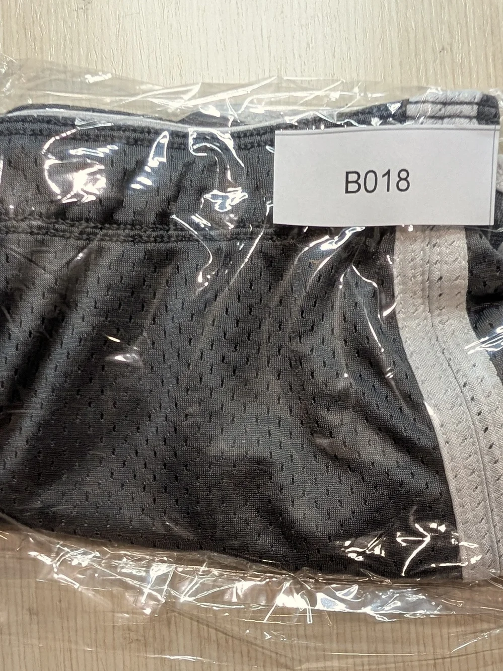 Justice Black Mesh Shorts with Light Gray Trim